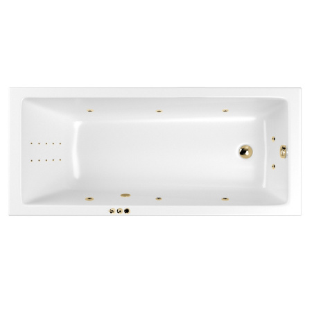 Ванна WHITECROSS Wave Slim 150x70 "SMART NANO" (золото)
