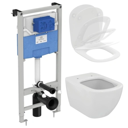 Комплект унитаз с инсталляцией и сиденьем микролифт Ideal Standard Prosys T3868V1