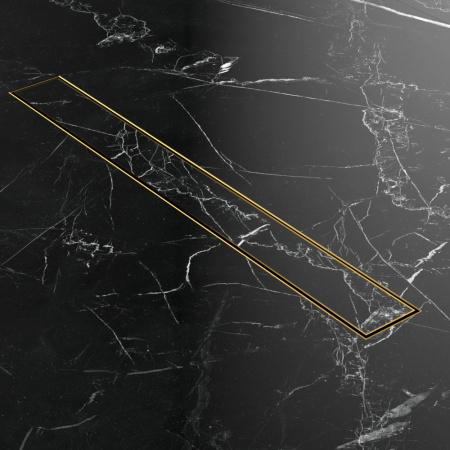 Душевой трап EXCELLENT Stilio Gold 60 см. под облицовку плиткой (золото)