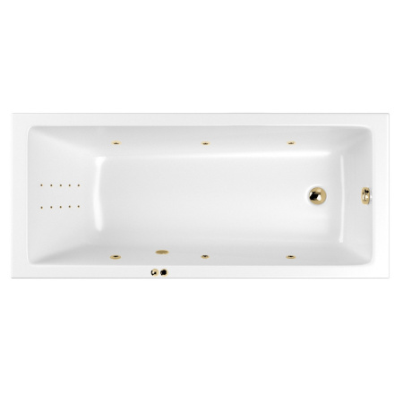 Ванна WHITECROSS Wave Slim 160x80 "LINE NANO" (золото)