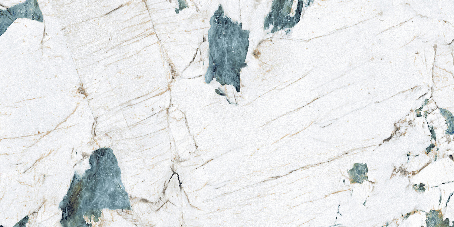 Crackstone Aqua Керамогранит бирюзовый 60х120 лаппатированный шайн