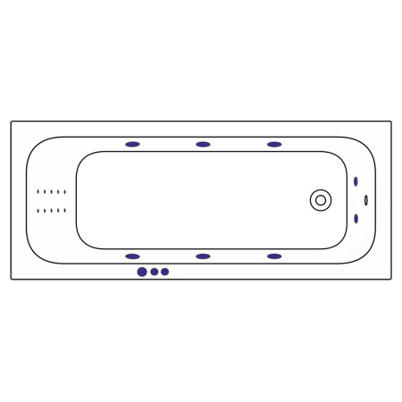 Ванна WHITECROSS Vibe 180x75 "SMART NANO" (золото)