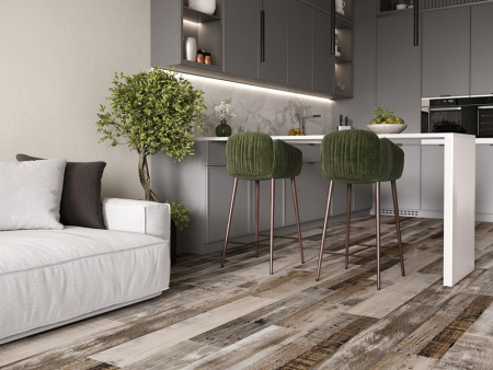 Керамогранит Vintage Grey Серый Матовый Структурный 20x120 от Laparet