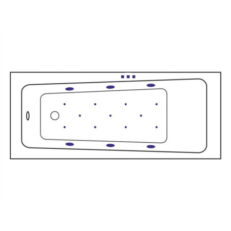 Ванна EXCELLENT Ava 170x70 "RELAX" (золото)