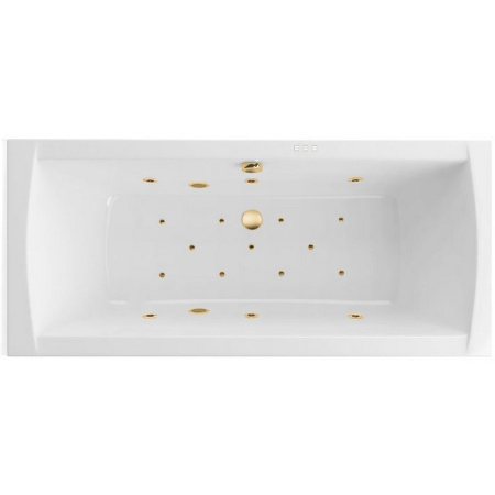 Ванна EXCELLENT Aquaria Lux Slim 180x80 "RELAX" (золото)