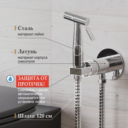 Гигиенический душ Paini Castello CACR442R хром