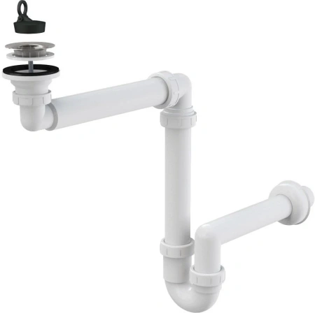 Сифон для раковины AlcaPlast A413 хром