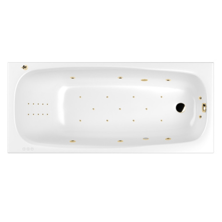 Ванна WHITECROSS Layla Slim 170x75 "ULTRA NANO" (золото)
